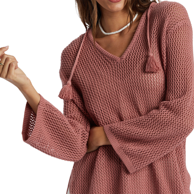 Load image into Gallery viewer, Roxy Women's After Beach Break Hooded V-Neck Sweater 5
