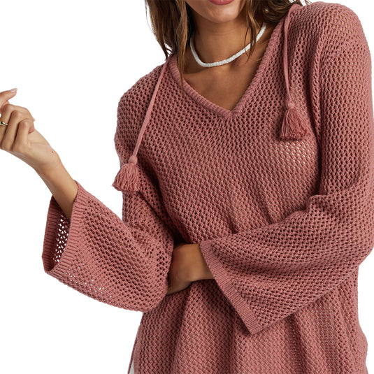 Roxy Women's After Beach Break Hooded V-Neck Sweater 5