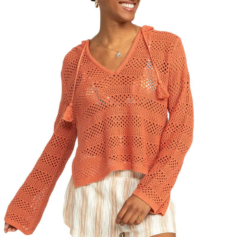 Load image into Gallery viewer, Roxy Women's After Beach Break II Hooded V-Neck Sweater 1
