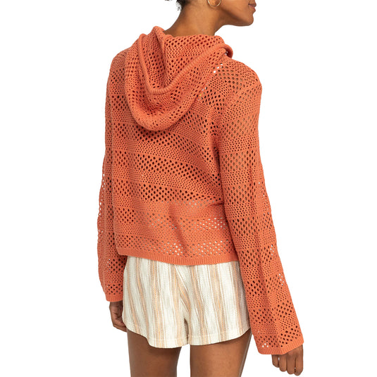 Roxy Women's After Beach Break II Hooded V-Neck Sweater 2