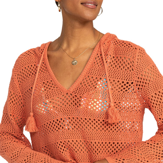 Roxy Women's After Beach Break II Hooded V-Neck Sweater 4