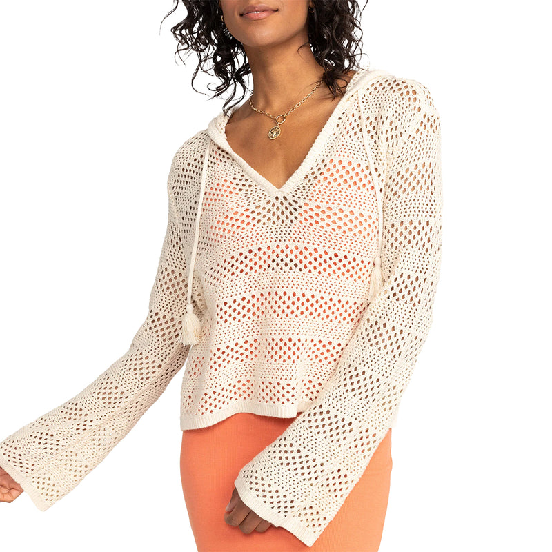 Load image into Gallery viewer, Roxy Women's After Beach Break II Hooded V-Neck Sweater 5
