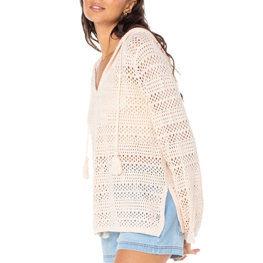 Roxy Women's Hippie Love Hooded V-Neck Sweater 11