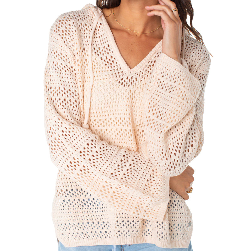 Load image into Gallery viewer, Roxy Women's Hippie Love Hooded V-Neck Sweater 10
