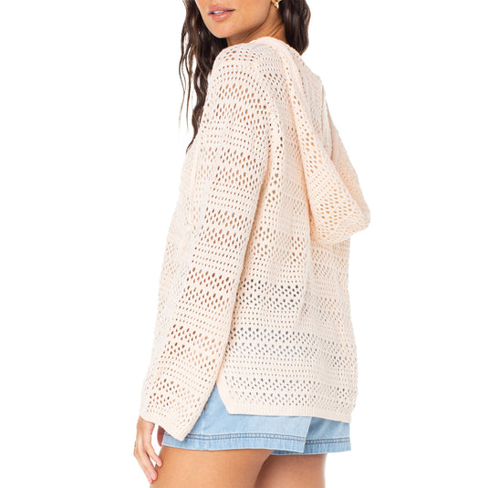 Roxy Women's Hippie Love Hooded V-Neck Sweater 9