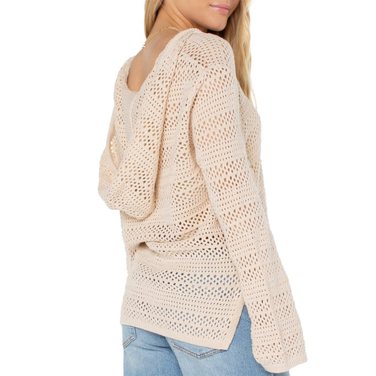 Roxy Women's Hippie Love Hooded V-Neck Sweater 2