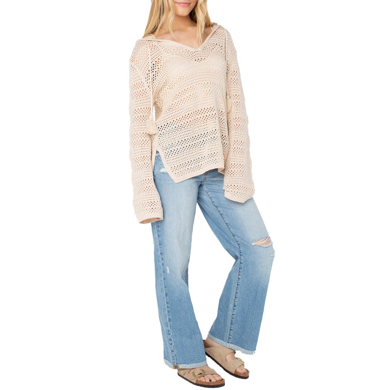 Load image into Gallery viewer, Roxy Women's Hippie Love Hooded V-Neck Sweater 7
