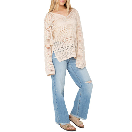 Roxy Women's Hippie Love Hooded V-Neck Sweater 7