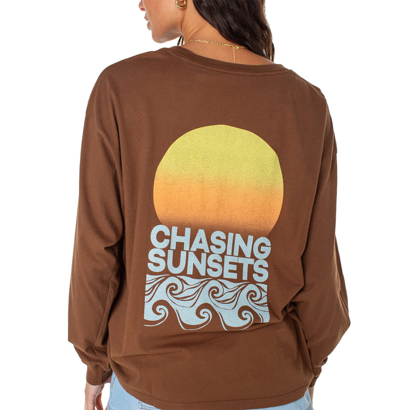 Load image into Gallery viewer, Roxy Women's Chasing Sunsets Olst Long Sleeve T-Shirt 5
