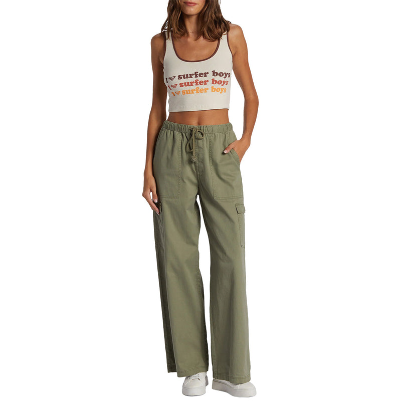 Load image into Gallery viewer, Roxy Women's I Heart Surfers Dive In Crop Tank Top 4
