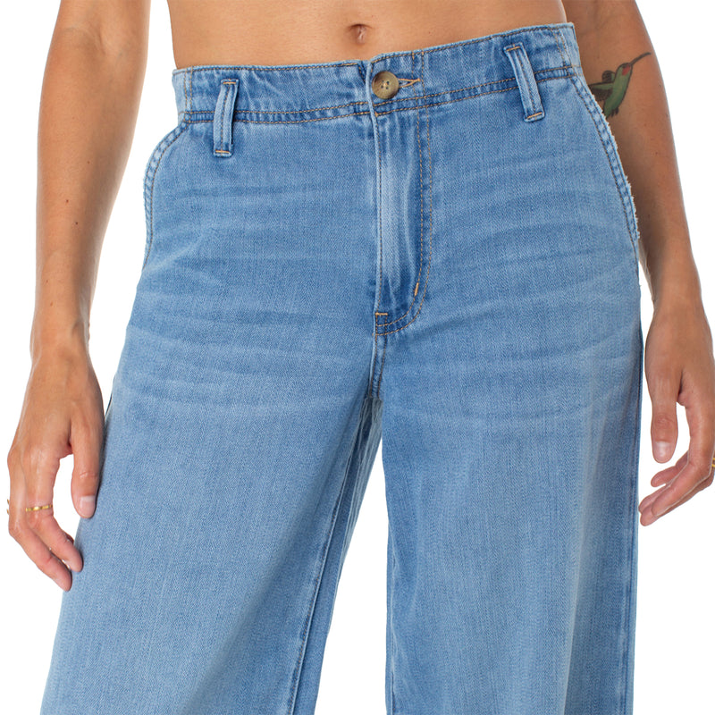 Load image into Gallery viewer, Roxy Women's Kalani Wide Leg Denim Pants 4

