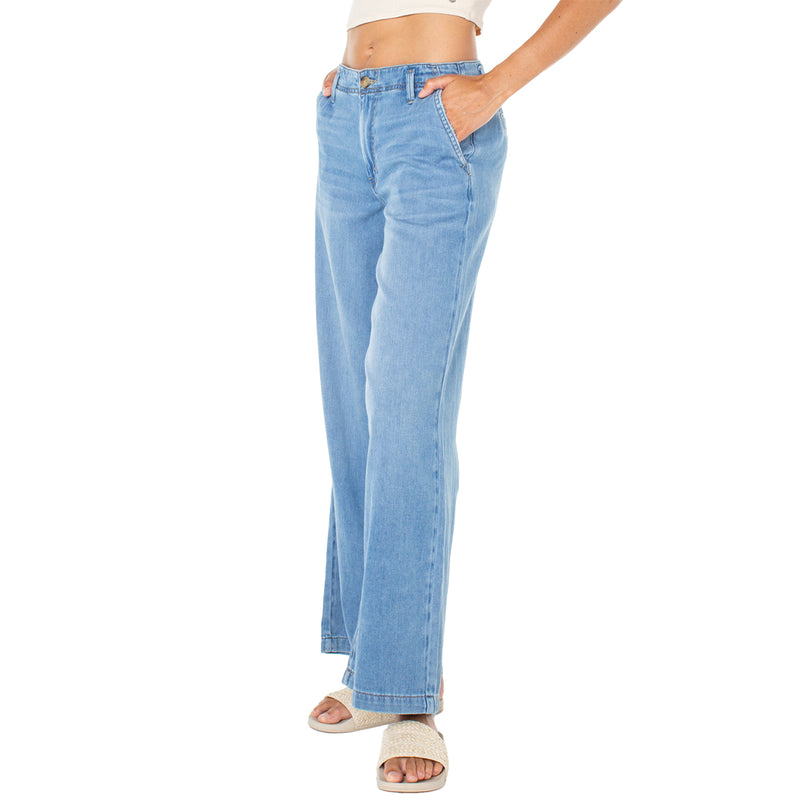 Load image into Gallery viewer, Roxy Women's Kalani Wide Leg Denim Pants 3
