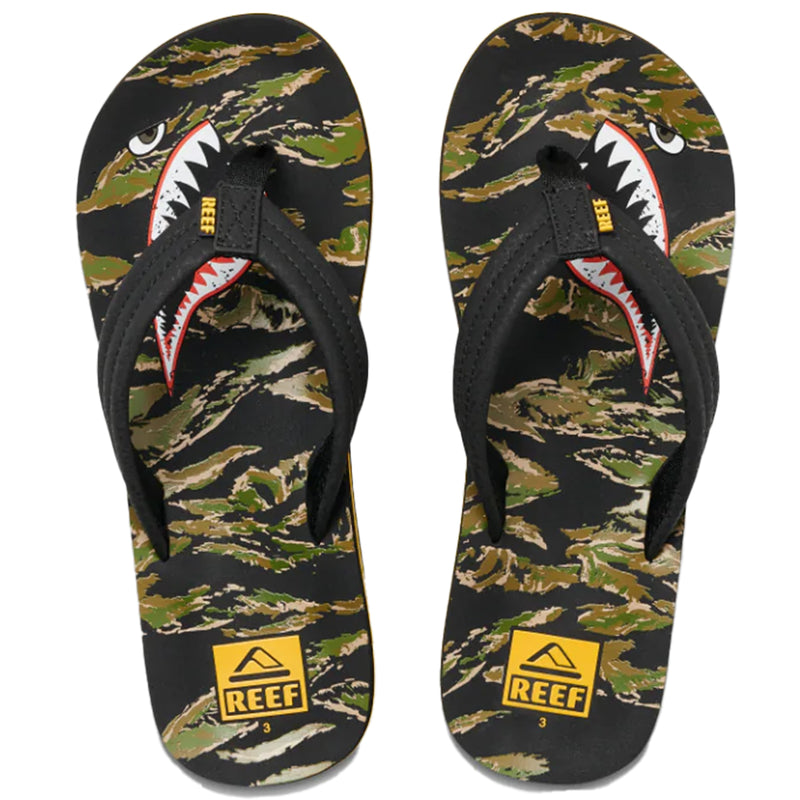 Load image into Gallery viewer, REEF Youth Kids Ahi Sandals - Tiger Shark 6
