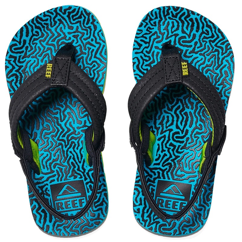 Load image into Gallery viewer, REEF Youth Little Ahi Sandals - Blue Coral 6
