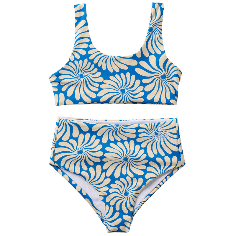 Load image into Gallery viewer, Seaesta Surf Youth Wavy Floral Two-Piece Swimsuit Set 1
