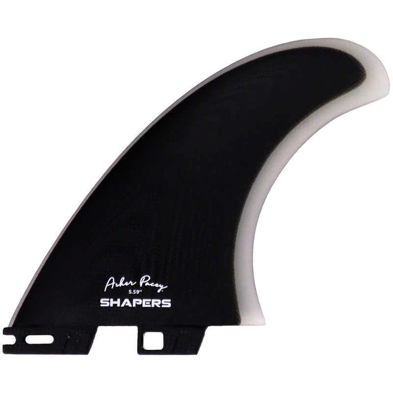 Load image into Gallery viewer, Shapers Asher Pacey Double Tab Twin + 1 Fin Set - 5.59" 1
