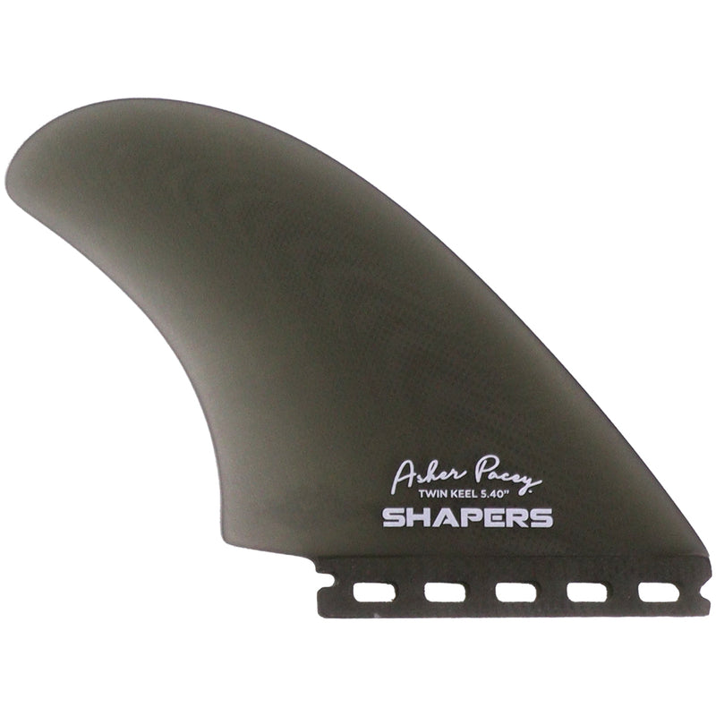 Load image into Gallery viewer, Shapers Asher Pacey Single Tab Keel Twin Fin Set - 5.40" 3
