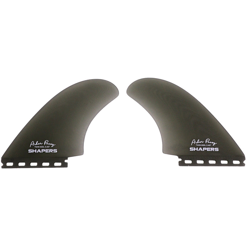 Load image into Gallery viewer, Shapers Asher Pacey Single Tab Keel Twin Fin Set - 5.40" 2
