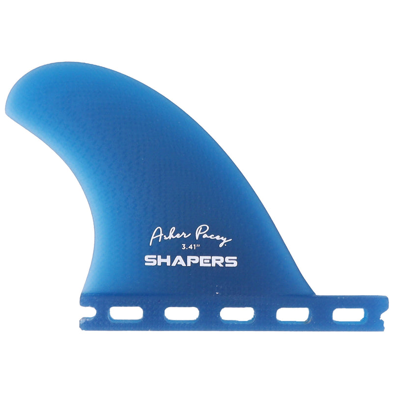 Load image into Gallery viewer, Shapers Asher Pacey Single Tab Twin + 1 Fin Set - 5.79" 6
