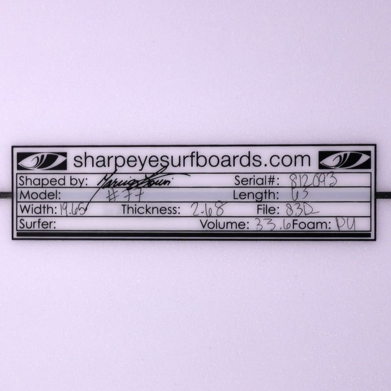 Load image into Gallery viewer, Sharp Eye #77 6'3 × 19.65 × 2 11/16 Surfboard 4
