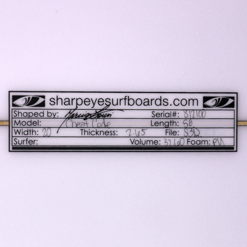 Load image into Gallery viewer, Sharp Eye Cheat Code 5'8 × 20 × 2.65 Surfboard 4
