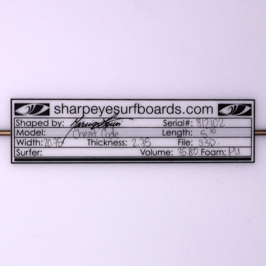 Sharp Eye Cheat Code 5'10 × 20 ¾ × 2 ¾ Surfboard 4