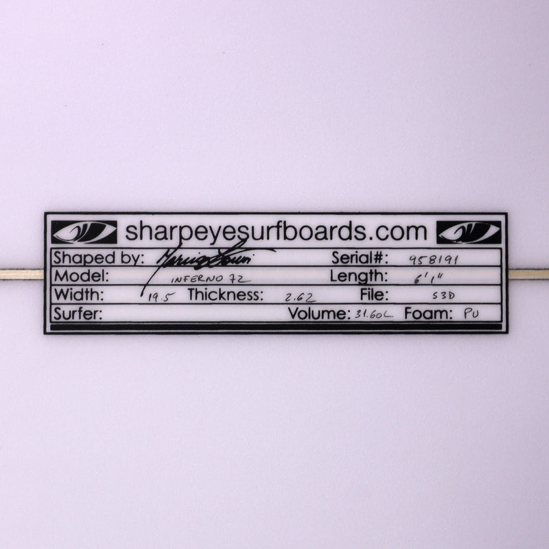 Load image into Gallery viewer, Sharp Eye Inferno 72 6'1 × 19 ½ × 2 ⅝ Surfboard 4
