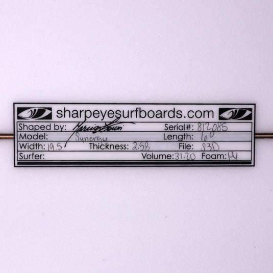 Sharp Eye Synergy 6'0 × 19 ½ × 2.58 Surfboard 4