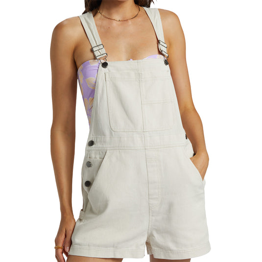 Billabong Women's Sand Canyon Denim Overall Shorts 2