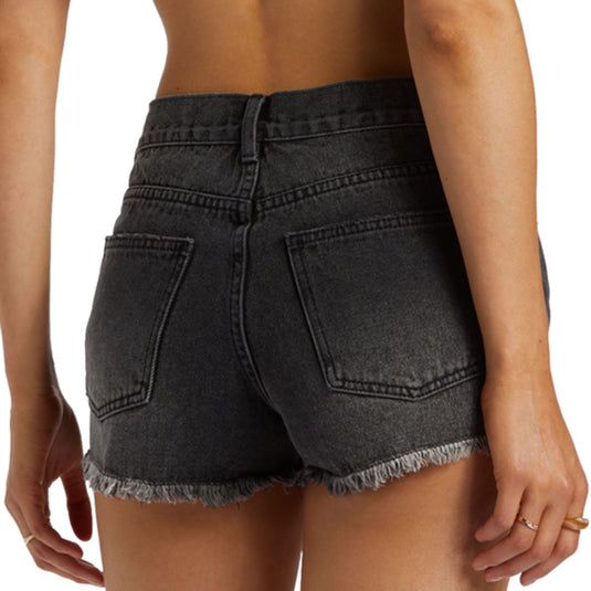 Billabong Women's Drift Away Frayed Denim Shorts 4