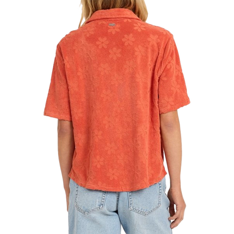 Load image into Gallery viewer, Sisstr Women's Love Struck Short Sleeve Button-Up Shirt 2
