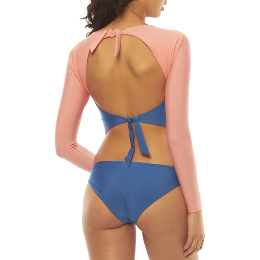 Sisstr Women's Solid Beach Crush Long Sleeve Rash Guard 2