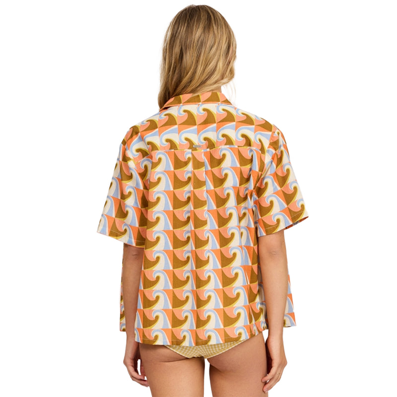 Load image into Gallery viewer, Sisstr Women's Santos Short Sleeve Button-Up Shirt 2
