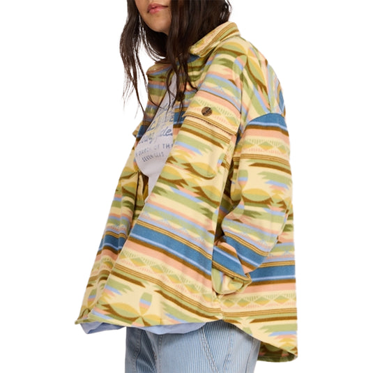 Sisstr Women's Washed Ashore Long Sleeve Button-Up Fleece Shirt 3