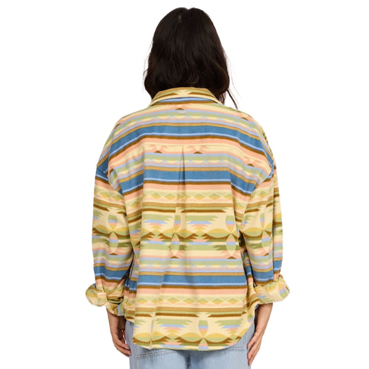 Sisstr Women's Washed Ashore Long Sleeve Button-Up Fleece Shirt 2