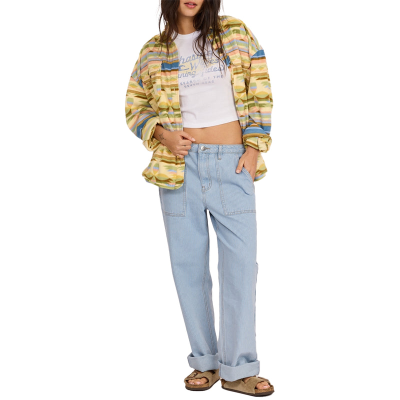 Load image into Gallery viewer, Sisstr Women's Washed Ashore Long Sleeve Button-Up Fleece Shirt 4

