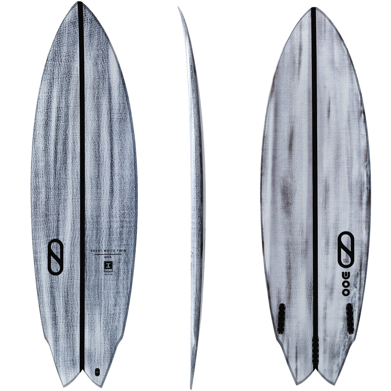 Load image into Gallery viewer, Slater Designs Great White Twin I-Bolic Volcanic Surfboard 4
