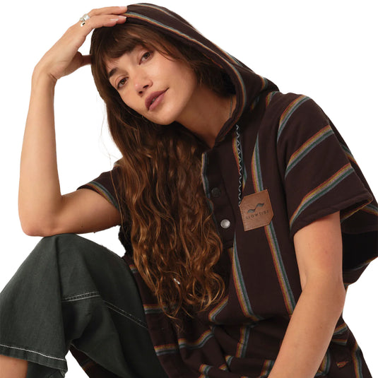 Slowtide Baja Stripe Fouta Hooded Changing Poncho 3