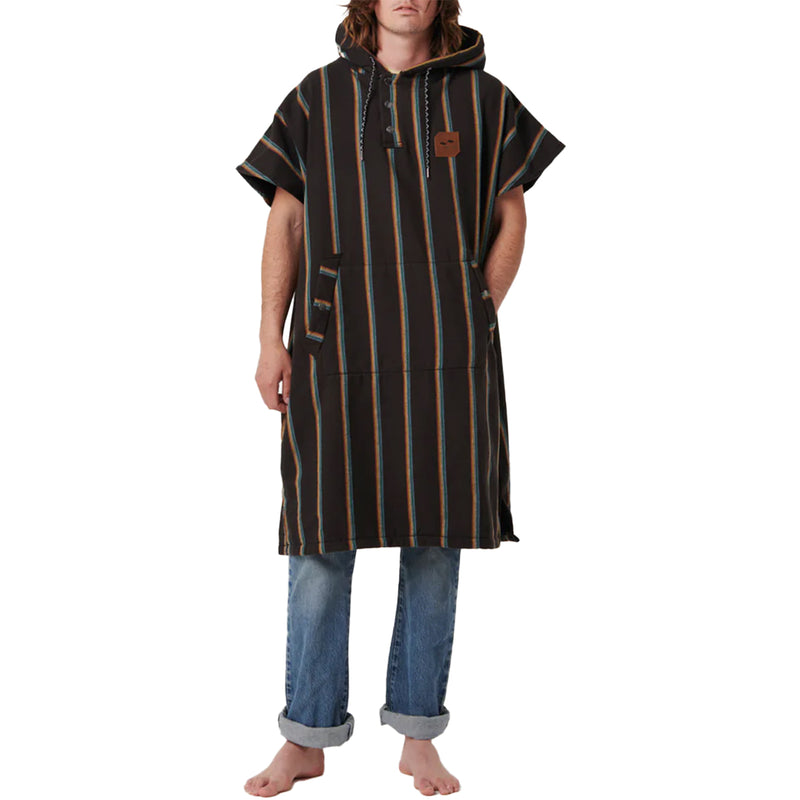 Load image into Gallery viewer, Slowtide Baja Stripe Fouta Hooded Changing Poncho 1
