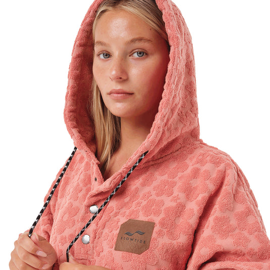 Slowtide Ginny Hooded Changing Poncho - Guava 3