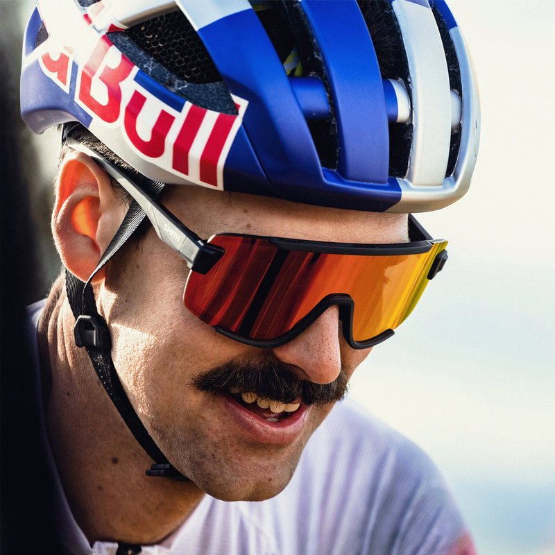 Load image into Gallery viewer, SMITH Wildcat Sunglasses - Matte Black/ChromaPop Red Mirror 6

