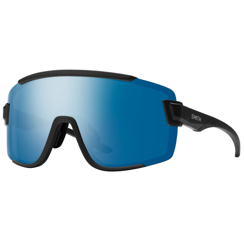 Load image into Gallery viewer, SMITH Wildcat Polarized Sunglasses - Matte Black/ChromaPop Blue Mirror 1
