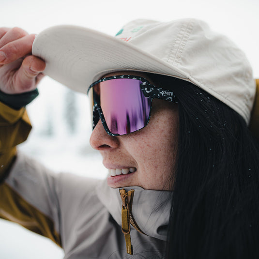 SMITH Women's Bobcat Sunglasses - Matte Black Marble/ChromaPop Violet 6