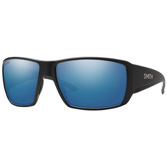 SMITH Guide's Choice Polarized Sunglasses - Matte Black/ChromaPop Blue Mirror
