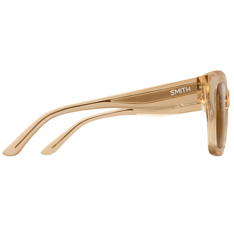 Load image into Gallery viewer, SMITH Women's Sway Polarized Sunglasses - Champagne Crystal/ChromaPop Brown 3
