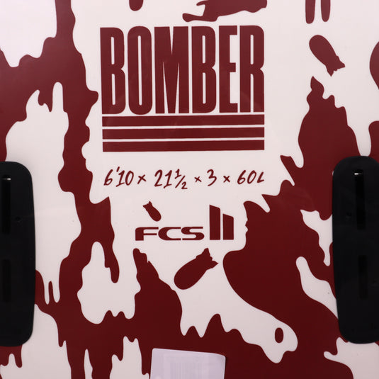 Softech Bomber 6'10 × 21 ½ × 3 Soft Surfboard - Gray/Dusty Red • DAMAGED