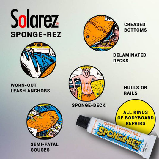 Solarez Sponge-Rez Bodyboard Ding Repair 9