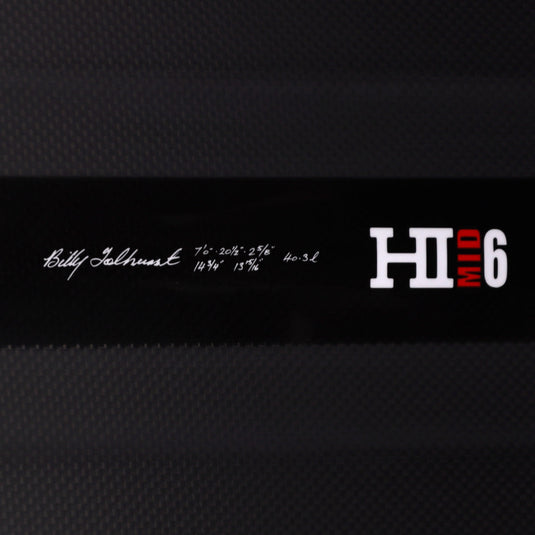 Harley Ingleby Mid 6 Thunderbolt Black 7'0 × 20 ½ × 2 ⅝ Surfboard - Full Carbon 4