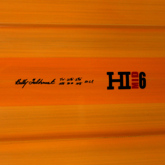 Harley Ingleby Mid 6 Thunderbolt Red 7'10 × 21 ¼ × 2 ¾ Surfboard - Orange 4