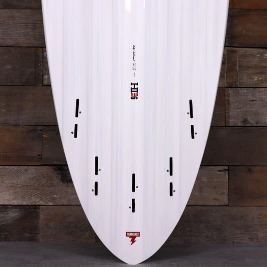 Harley Ingleby Series Mid 6 Thunderbolt Red 7'6 × 21 × 2 ¾ Surfboard - Candy White 3